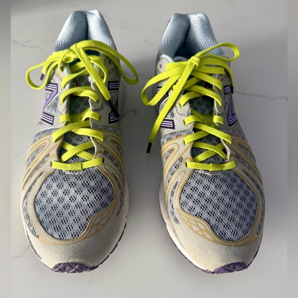New Balance Shoes - New Balance Women's Athletic Shoes in Gray, Purple and Neon Yellow